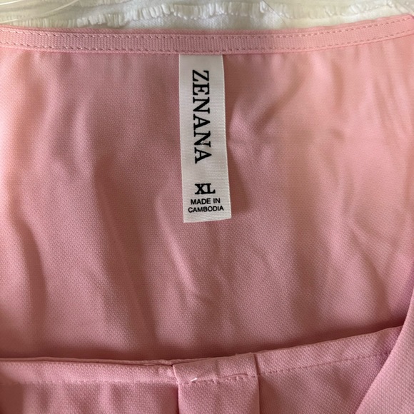 Zenana Pink Button Down Top - Picture 4 of 4